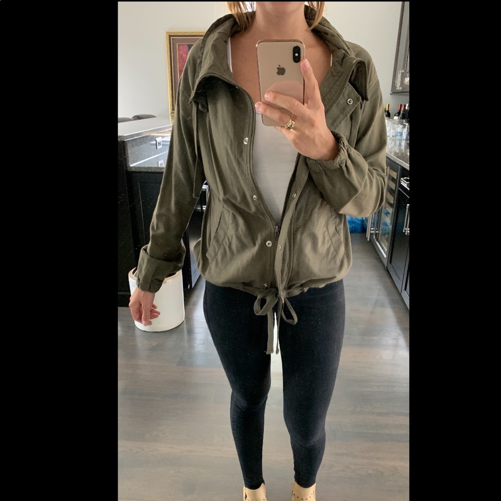 Green army-like jacket